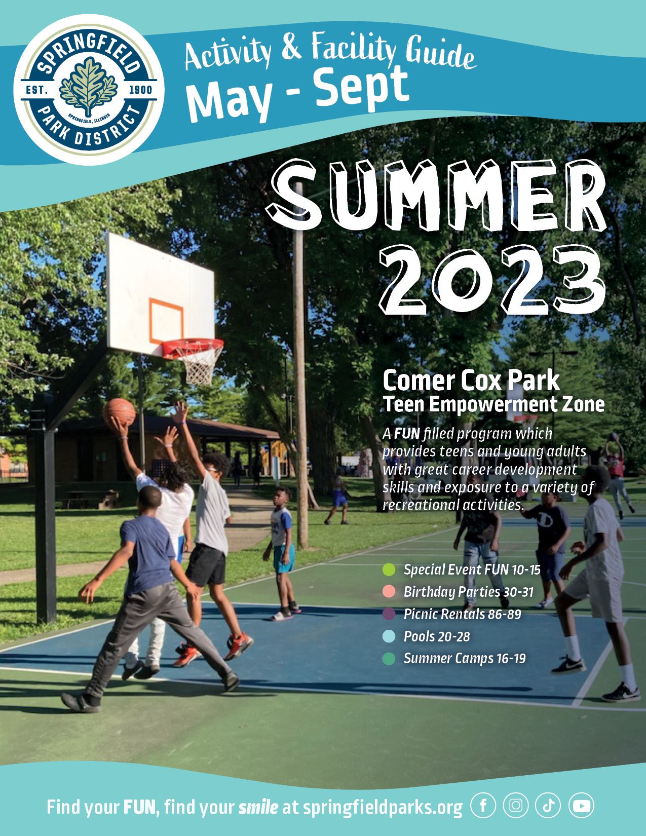 Cover Image for the Park District 2023 Summer Activity Guide